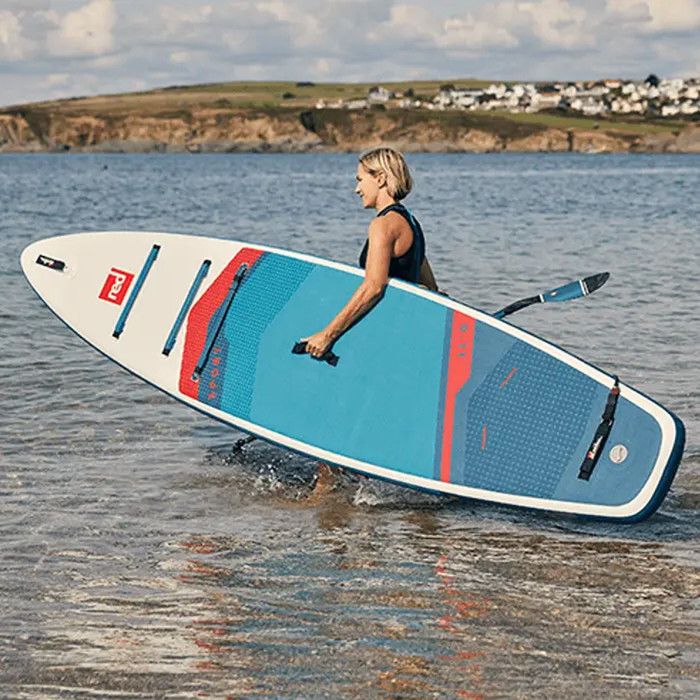 2024 Red Paddle Co 11'0'' Sport MSL Stand Up Paddle Board , Taske, Pumpe Og Hybrid Tough Paddle 001-001-002-0058 - Blue